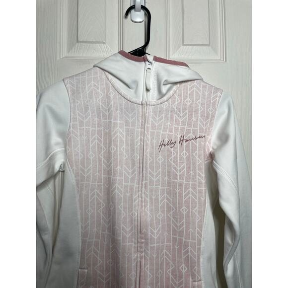 Helly Hansen Womens Full Zip Fleece Hoodie White Pink Size Small - Picture 2 of 14